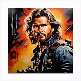Hand Painted Escape From New York Kurt Russell 1981 480747386 Canvas Print