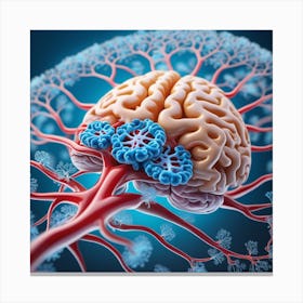 Brain And Blood Vessels Canvas Print