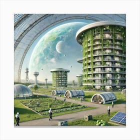 Venusian Enclave Residential Complex Purpose Converted Canvas Print