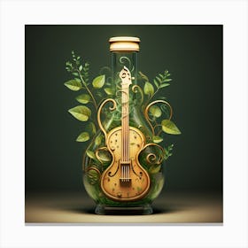 Violin In A Bottle Canvas Print