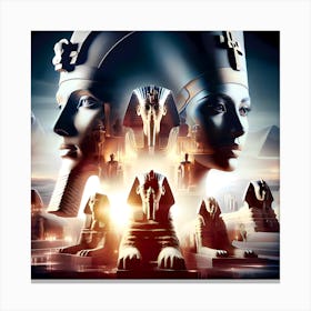 Egyptian Statues Canvas Print