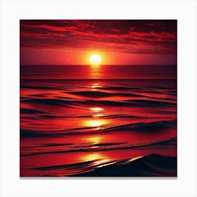 Sunset In The Ocean 6 Canvas Print