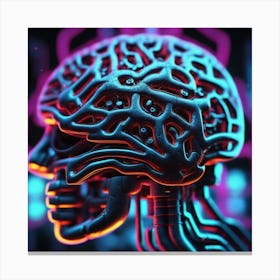 Cyborg Brain 31 Canvas Print