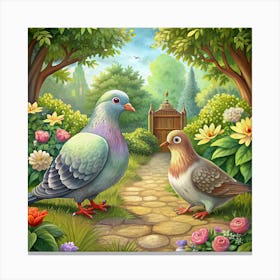 Pigeonette Canvas Print