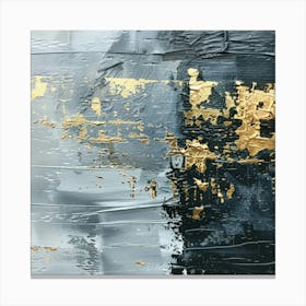 Abstract Painting, Black And Gold Canvas Print