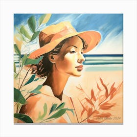 Lady In The Sun By Peter Ghetu 2024 Canvas Print