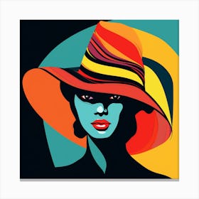 Woman In A Hat 23 Canvas Print