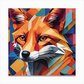 Geometric Fox Canvas Print