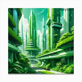 Futuristic City 2 Canvas Print