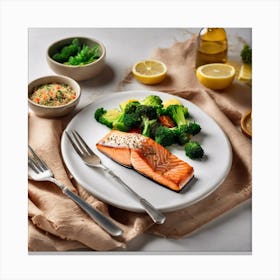 553972 Baked Salmon Fillet With A Perfectly Crispy Skin A Xl 1024 V1 0 Canvas Print