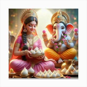 Hindu Ganesha Canvas Print