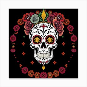 Day Of The Dead Skull Canvas Print