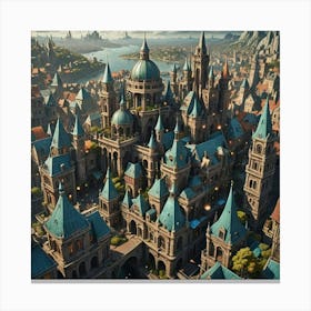 Fantasy City 28 Canvas Print