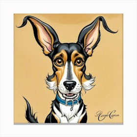 Caricature Of A Dog 1 Canvas Print