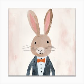 Rabbit In Tuxedo Canvas Print