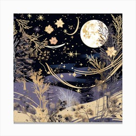 Night In The Forest Canvas Print