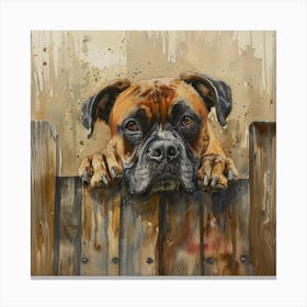  Bull Dog watercolour peeking  Canvas Print