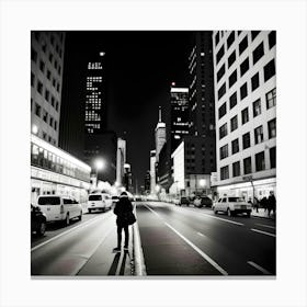 New York City At Night Canvas Print