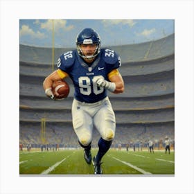 The Impact Warrior Football Star in Motion Canvas Print