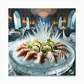 A Beautifully Plated Dish Named Glacial Ceviche, Filleted Canvas Print