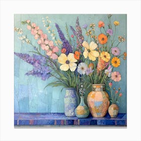 Flowers In Vases 3 Canvas Print