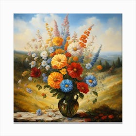 Flowers In A Vase Canvas Print