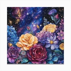 Floral Celestial Galaxy 6 Lienzo