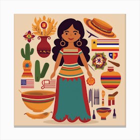 Mexican Girl Canvas Print