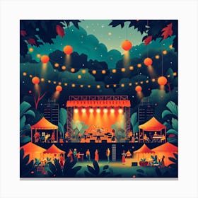 Concert In The Park Canvas Print