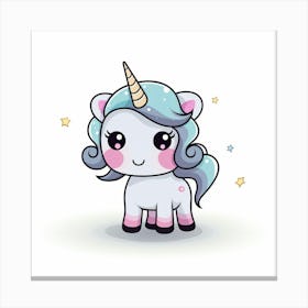 Kawaii Unicorn 36 Canvas Print