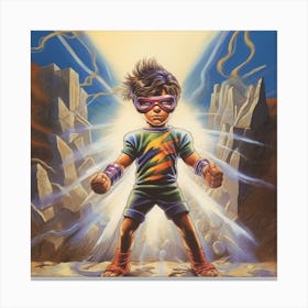 Boy With Lightning Bolts Canvas Print