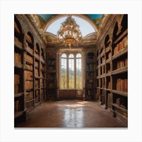 Abandoned Library 2 Canvas Print