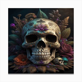 Day of the Dead Skull 2 Canvas Print