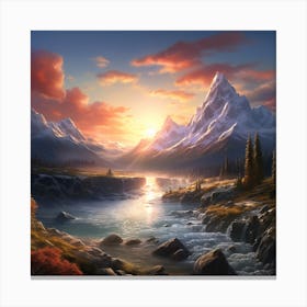 Landscape Painting Canvas Print