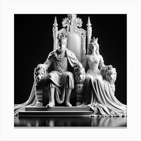 King And Queen On The Throne Canvas Print