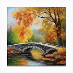 Autumn Bridge 1 Canvas Print