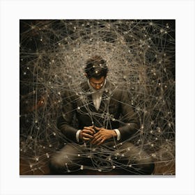 Man In The Net Canvas Print