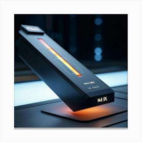 3d Model Of Computer Pointer In Mid Glow As If Clickable Hovering Over A Sleek Virtual Interface Wi (5) Canvas Print