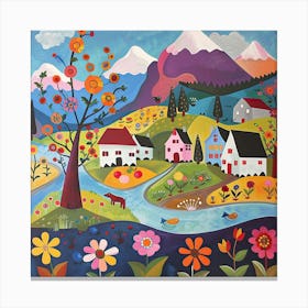 Kids Travel Illustration Patagonia 3 Canvas Print