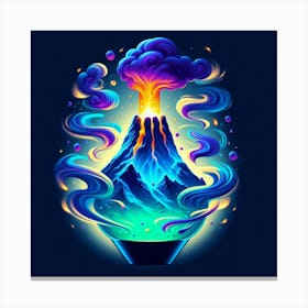 Erupting Volcano Canvas Print