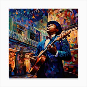 Jazz Musician In New Orleans 1 Canvas Print