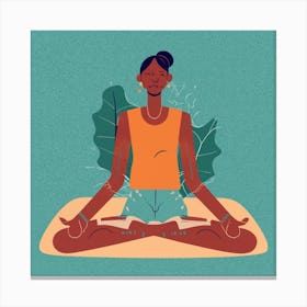 Meditating Man Canvas Print