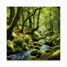 Mossy Forest 6 Canvas Print