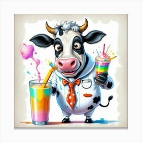 Cartoon Cow 22 Canvas Print