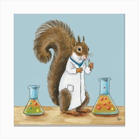 Silly Squirrel Science Lab Adventures Print Art Canvas Print