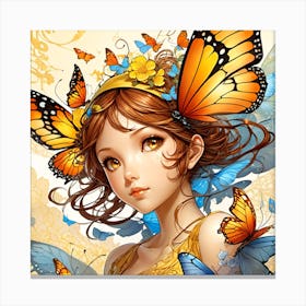 Butterfly Girl Canvas Print