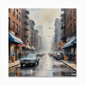 Beautiful New York City Street Scenery Canvas Print