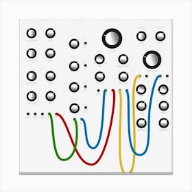 Analog Modular Synthesizer Panel Electronic Musician Canvas Print