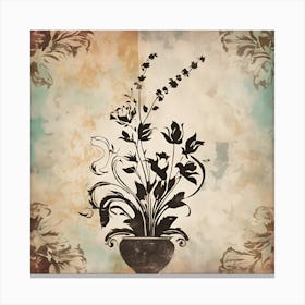 Floral Arrangement In A Vase Canvas Print