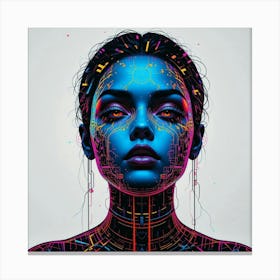 Cybernetic Woman Canvas Print